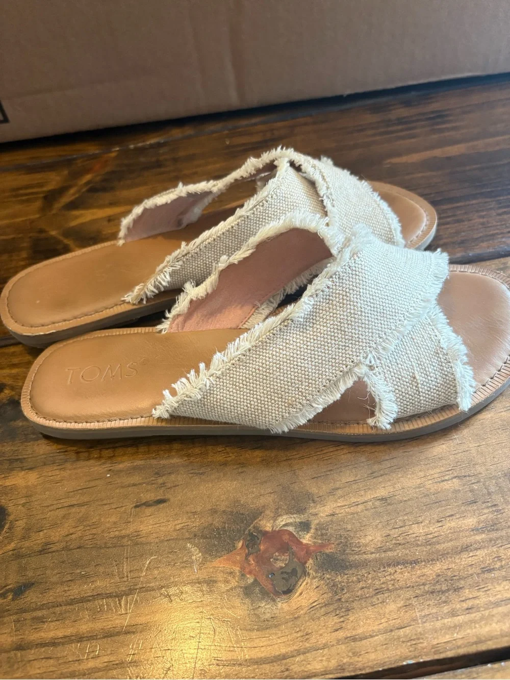 TOMS Viv Natural Jute Slide Sandals
